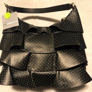 Liz Claiborne Ashelee Hobo Bag Black Polka Dot
